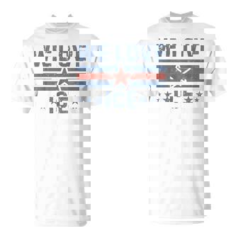 Vintage We Love Ice Us Flag Support ICE Women T-Shirt - Monsterry