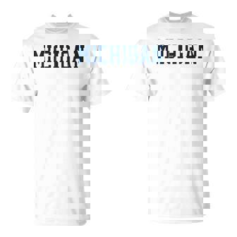 Vintage Michigan Look Blue Maize Retro Gold Michigan T-Shirt - Thegiftio