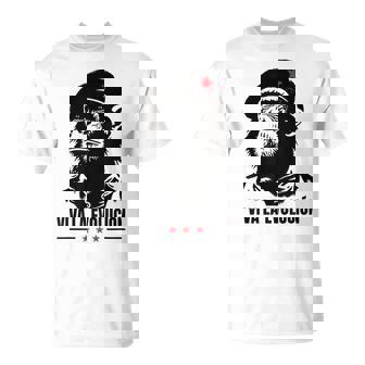 Viva La Evolucion Chimpancé Revolucionario Mono Divertido Camiseta unisex - Regaloses