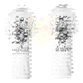 In The Waiting God Is Working Vintage Floral Christian T-Shirt - Monsterry