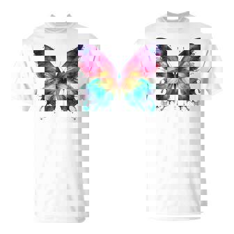 Watercolor Butterfly Graphic Women T-Shirt - Monsterry