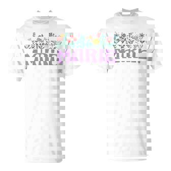 Wildflower Floral Marie Prénom Fête Des Mères T-Shirt - Cadeauxyz