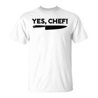 Yes Chef Professional Sous Chef Meme Simple Text T-Shirt - Thegiftio UK