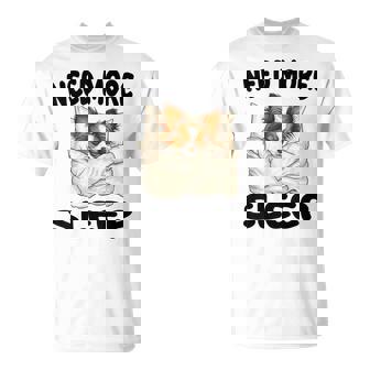 かわいいパピヨンドッグは睡眠パジャマナイトガウンが必要です Tシャツ - Kawaiitshirt