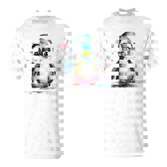 ちょっと可愛い赤ちゃんペンギンの鳥とハートのペンギン。 Tシャツ - Kawaiitshirt