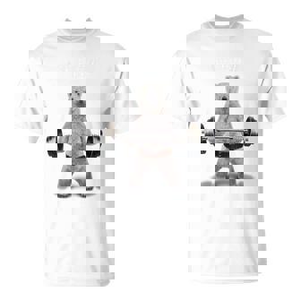 ウェイトリフティング 筋トレ バーベル やる気がないなら家に帰れ 白熊 しろくま Tシャツ - Kawaiitshirt