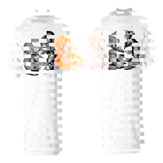 オレンジのおもちゃで悲しい猿のパンチ Tシャツ - Kawaiitshirt