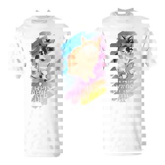 シャム猫 ラグドール ネコ 青い瞳 ブルーアイ かわいい 癒し 幸せ 前向き 猫好き グラデーション Tシャツ - Kawaiitshirt