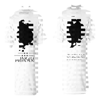 ポメラニアンブラックシルエット Tシャツ - Kawaiitshirt