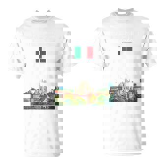 ミラノ お土産 イタリア 旅行 ミラノ バケーション イタリア国旗 Tシャツ - Kawaiitshirt