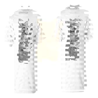 面白いtシャツ コーギー ギター イヌ メンズ 犬好き グッズ かわいい おもしろ 面白い 服 ネタ Tシャツ - Kawaiitshirt