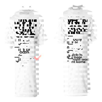 面白い皮肉な大人のユーモアの独身パーティーなぜ私は独身なのか Tシャツ - Kawaiitshirt