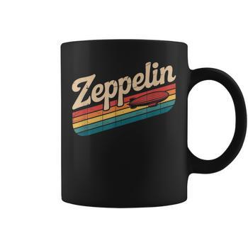 Retro Zeppelin Vintage Airship Graphic Striped Sunset T-Shirt - Seseable