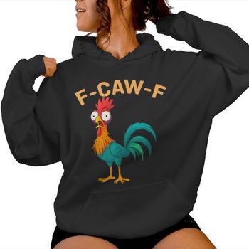 Sweat à Capuche Unisexe Drôle - Design 'F-Caw-F' Poulet - Taille Adulte Et Jeune