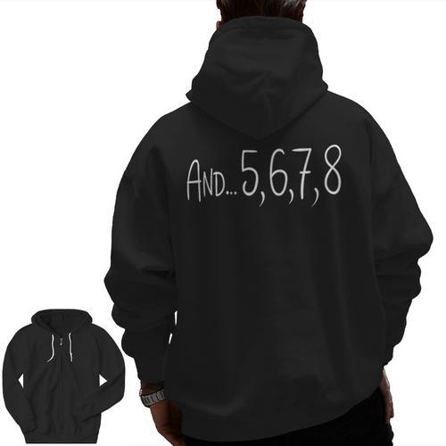 And 5678 Dance Music Teacher Dance Instructor Dancing Men Zip Up Hoodie Back Print - teacherstshirts.com