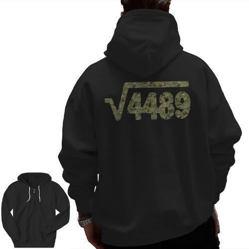 6 7 Army Pattern Meme Square Root 4489 Slang Math Teacher Men Zip Up Hoodie Back Print - teacherstshirts.com