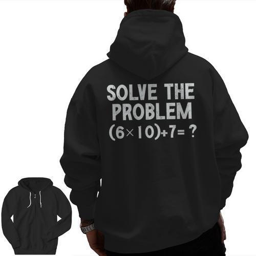 67 Meme PEMDAS Elementary Math Teacher Brainrot Joke Men Zip Up Hoodie Back Print - teacherstshirts.com