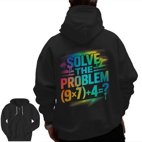 67 Meme PEMDAS Elementary Math Teacher Six Seven Men Zip Up Hoodie Back Print - teacherstshirts.com