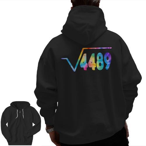 67 Meme Square Root 4489 Slang Math Teacher Tie Dye Men Zip Up Hoodie Back Print - teacherstshirts.com