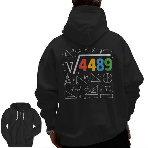 67 Meme Square Root 4489 Slang Six Seven Math Teacher Men Zip Up Hoodie Back Print - teacherstshirts.com AU