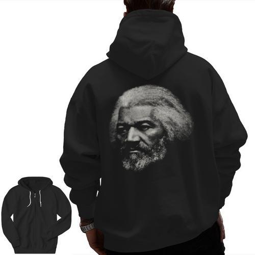 American History Frederick Douglass Teacher Men Zip Up Hoodie Back Print - teacherstshirts.com AU