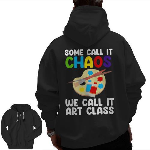 Art Teacher For Men Women Art Teacher Appreciation Men Zip Up Hoodie Back Print - teacherstshirts.com