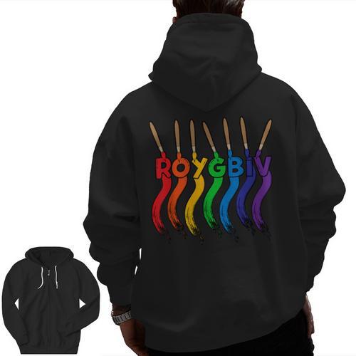 Art Teacher For Women Art Teacher Clothes Men Zip Up Hoodie Back Print - teacherstshirts.com DE