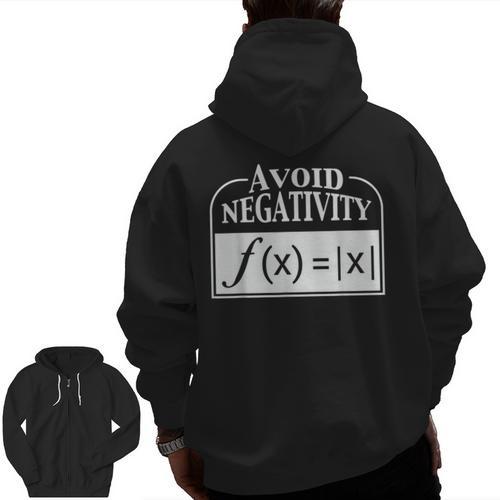 Avoid Negativity Math Teacher Men Zip Up Hoodie Back Print - teacherstshirts.com