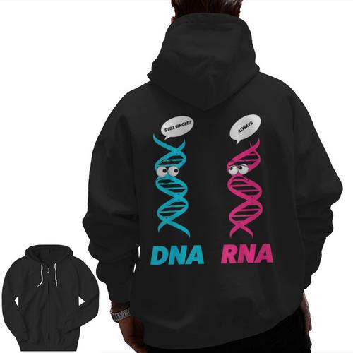 Biology Teacher DNA RNA Student Science Biologist Men Women Men Zip Up Hoodie Back Print - teacherstshirts.com DE