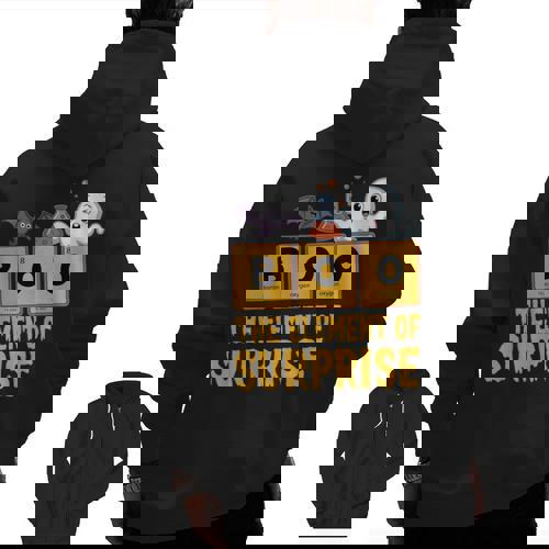 Chemistry Boo The Element Of Surprise Science Teacher Men Zip Up Hoodie Back Print - teacherstshirts.com