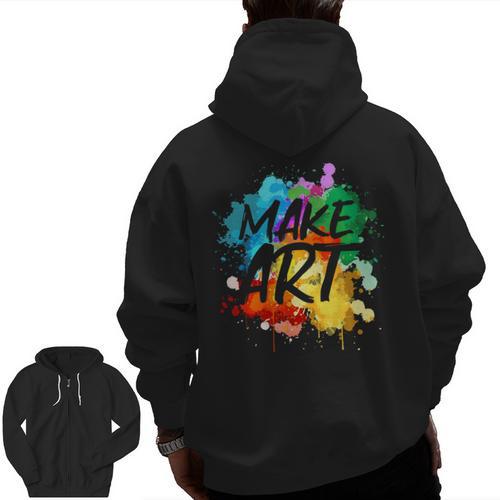 Cool Art For Men Women Artist Teacher Painter Artists Paint Men Zip Up Hoodie Back Print - teacherstshirts.com UK