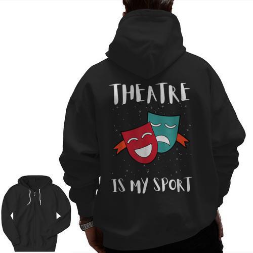 Drama Teacher For Theatre And Performing Arts Men Zip Up Hoodie Back Print - teacherstshirts.com DE