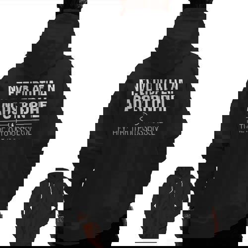 English Teacher Grammar Pun Shirt Men Zip Up Hoodie Back Print - teacherstshirts.com