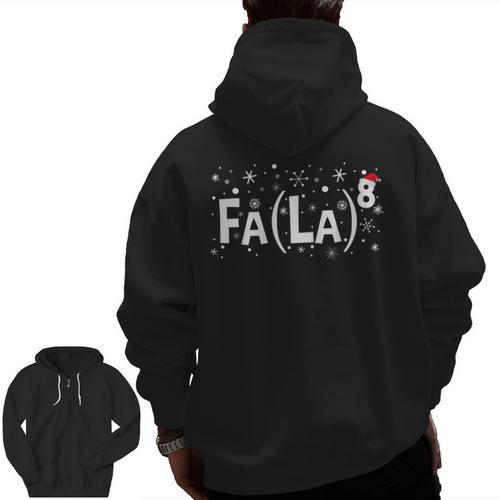 Fa La 8 Shirt Math Teacher Christmas Men Zip Up Hoodie Back Print - teacherstshirts.com UK