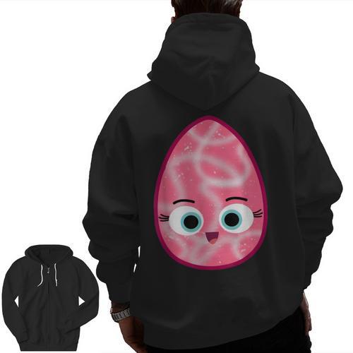 Good Egg Teacher Halloween Costume Group The Greg Egg Men Zip Up Hoodie Back Print - teacherstshirts.com AU