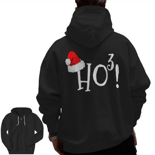 Ho Cubed Shirt Math Teacher Xmas For Men Women Kids Men Zip Up Hoodie Back Print - teacherstshirts.com AU