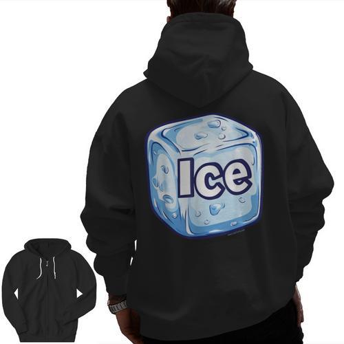 Ice Halloween Pun Costume Easy Lazy Team Group Teacher Men Zip Up Hoodie Back Print - teacherstshirts.com UK