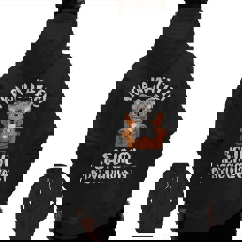 Koalafied School Psychologist Koala Lover Psychology Teacher Men Zip Up Hoodie Back Print - teacherstshirts.com