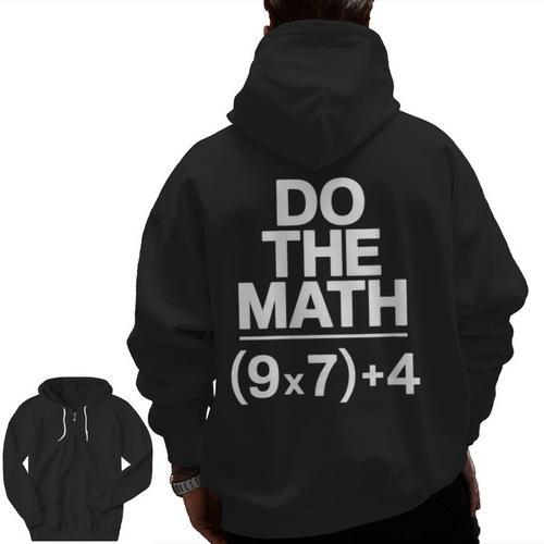 Do The Math Equation Thanksgiving Teacher 67 Six Seven 6 7 Men Zip Up Hoodie Back Print - teacherstshirts.com CA