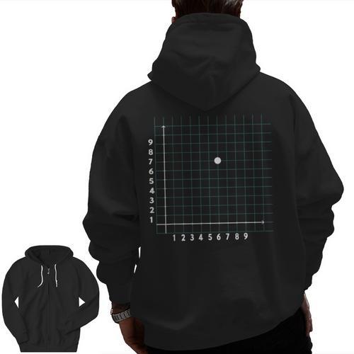 Math Teacher 67 Cartesian Grid Point Humor Men Zip Up Hoodie Back Print - teacherstshirts.com