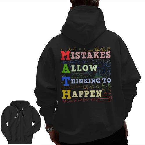 Math Teacher Math Student Mathematics Men Zip Up Hoodie Back Print - teacherstshirts.com