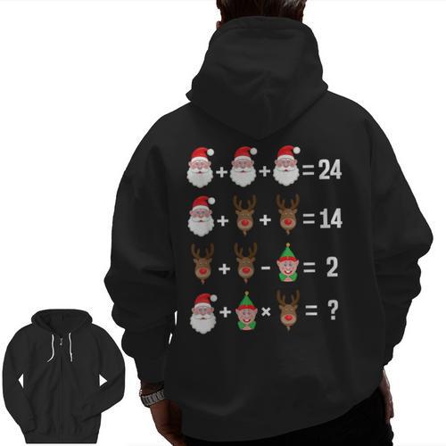 Order Of Operations Math Teacher Christmas Men Zip Up Hoodie Back Print - teacherstshirts.com AU