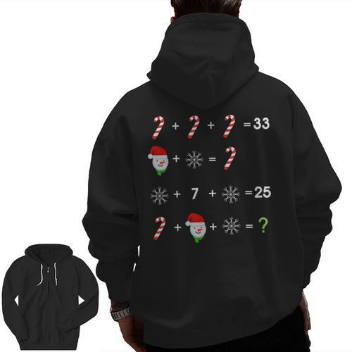 Order Of Operations Quiz Math Teacher Christmas Men Zip Up Hoodie Back Print - teacherstshirts.com UK