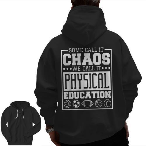 Physical Education s For Pe Teachers And Students Men Zip Up Hoodie Back Print - teacherstshirts.com