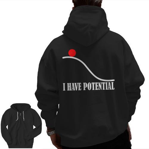 Physics I Have Potential Energy Physics Teacher Men Zip Up Hoodie Back Print - teacherstshirts.com CA