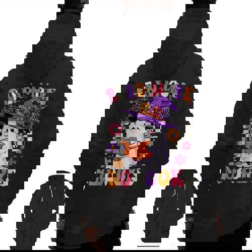 Read More Books Ghost Reading Book Teacher Halloween Men Zip Up Hoodie Back Print - teacherstshirts.com