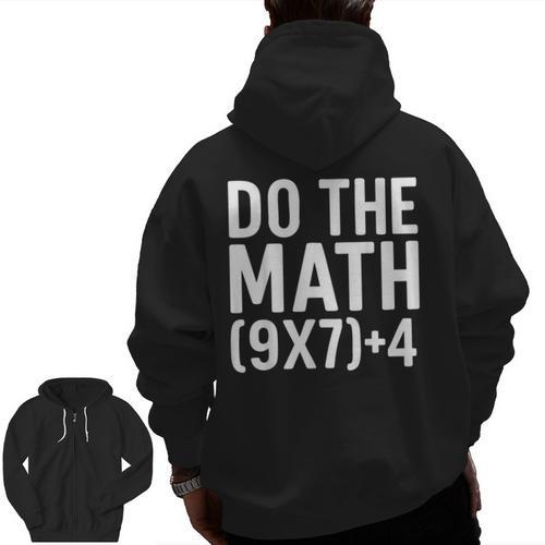 Retro Do The Math Teacher For Men Women Kid Boy Girl Men Zip Up Hoodie Back Print - teacherstshirts.com UK