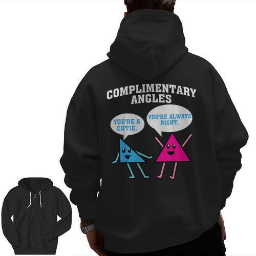 Right Acute Triangle Math Teacher Cool Geometry Men Zip Up Hoodie Back Print - teacherstshirts.com AU