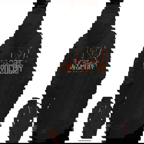 School Psychologist Psychology Teacher Appreciation Men Zip Up Hoodie Back Print - teacherstshirts.com