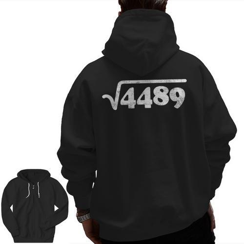 Sixty Seven 67 Meme Square Root 4489 Slang Math Teacher Men Zip Up Hoodie Back Print - teacherstshirts.com AU